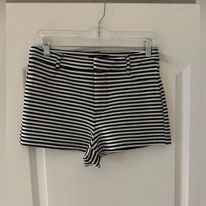 Forever 21 Black and White Striped Shorts